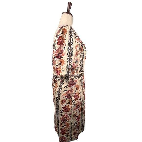 Spartina 449 Catrina Denim Dress in Autumn Linden Thistle Thanksgiving Size L - Picture 6 of 8